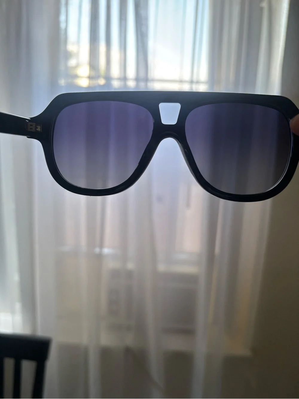 Retro square aviator polarized sunglasses - Picture 4 of 5
